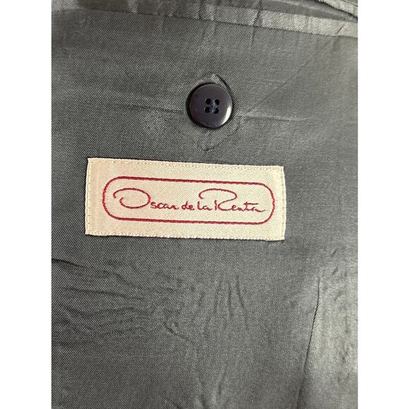 Vintage Oscar Dela Renta Double Breasted Suit Jacket Blazer Men 42 XL Preppy - Picture 7 of 7